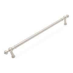 RK International [PH-4623-P] Solid Brass Appliance/Door Pull Handle - Plain w/ Decorative Ends - Satin Nickel Finish - 18&quot; C/C - 21 1/4&quot; L