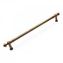 RK International [PH-4623-AE] Solid Brass Appliance/Door Pull Handle - Plain w/ Decorative Ends - Antique English Finish - 18" C/C - 21 1/4" L