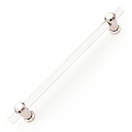 RK International [PH-7000-PN] Lucite Appliance/Door Pull Handle - Radiance Series - Clear - Polished Nickel Finish - 12" C/C - 15" L