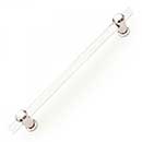 RK International [PH-7000-PN] Lucite Appliance/Door Pull Handle - Radiance Series - Clear - Polished Nickel Finish - 12" C/C - 15" L