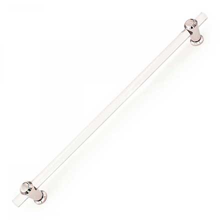 RK International [PH-7001-PN] Lucite Appliance/Door Pull Handle - Radiance Series - Clear - Polished Nickel Finish - 18" C/C - 21" L