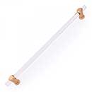 RK International [PH-7001-SB] Lucite Appliance/Door Pull Handle - Radiance Series - Clear - Satin Brass Finish - 18&quot; C/C - 21&quot; L