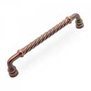RK International [PH-4803-DC] Solid Brass Appliance/Door Pull Handle - Twisted Handle - Distressed Copper Finish - 12" C/C - 13 1/4" L