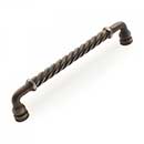 RK International [PH-4803-DN] Solid Brass Appliance/Door Pull Handle - Twisted Handle - Distressed Nickel Finish - 12" C/C - 13 1/4" L