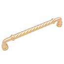 RK International [PH-4803-SB] Solid Brass Appliance/Door Pull Handle - Twisted Handle - Satin Brass Finish - 12" C/C - 13 1/4" L