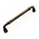 RK International [PH-4803-VB] Solid Brass Appliance/Door Pull Handle - Twisted Handle - Valencia Bronze Finish - 12" C/C - 13 1/4" L