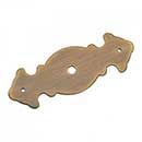 RK International [BP-1790-AE] Solid Brass Cabinet Knob Backplate - Decorative Plate w/ One Hole - Antique English Finish - 3 1/2&quot; L