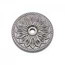 RK International [BP-482-P] Solid Brass Cabinet Knob Backplate - Flower - Satin Nickel Finish - 1 1/2" Dia.