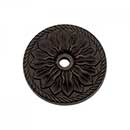 RK International [BP-482-RB] Solid Brass Cabinet Knob Backplate - Flower - Oil Rubbed Bronze Finish - 1 1/2" Dia.