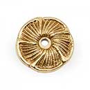 RK International [BP-483] Solid Brass Cabinet Knob Backplate - Daisy - Polished Brass Finish - 1 1/2" Dia.