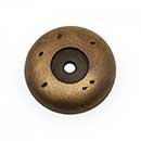 RK International [BP-486-AE] Solid Brass Cabinet Knob Backplate - Distressed - Antique English Finish - 1 9/16" Dia.