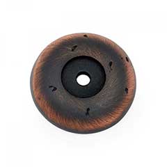 RK International [BP-486-VB] Solid Brass Cabinet Knob Backplate - Distressed - Valencia Bronze Finish - 1 9/16&quot; Dia.