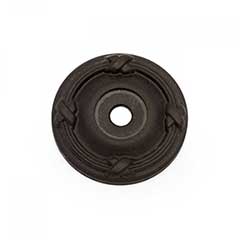 RK International [BP-487-RB] Solid Brass Cabinet Knob Backplate - Lines &amp; Crosses - Oil Rubbed Bronze Finish - 1 1/4&quot; Dia.