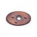 RK International [BP-488-DC] Solid Brass Cabinet Knob Backplate - Distressed Oval - Distressed Copper Finish - 1 1/2&quot; L
