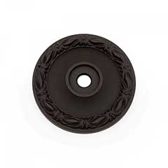 RK International [BP-490-RB] Solid Brass Cabinet Knob Backplate - Large Flat Deco-Leaf - Oil Rubbed Bronze Finish - 1 1/2&quot; Dia.