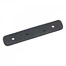 RK International [BP-7812-BL] Solid Brass Cabinet Pull Backplate - Distressed Decorative Rod - Black Finish - 4 5/16" L