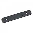 RK International [BP-7812-BL] Solid Brass Cabinet Pull Backplate - Distressed Decorative Rod - Black Finish - 4 5/16&quot; L