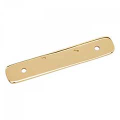 RK International [BP-7812] Solid Brass Cabinet Pull Backplate - Distressed Decorative Rod - Polished Brass Finish - 4 5/16&quot; L
