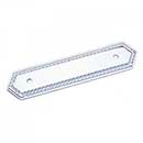 RK International [BP-7813-C] Solid Brass Cabinet Pull Backplate - Rope - Polished Chrome Finish - 5" L - 3 1/2" Centers