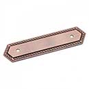 RK International [BP-7813-DC] Solid Brass Cabinet Pull Backplate - Rope - Distressed Copper Finish - 5" L - 3 1/2" Centers
