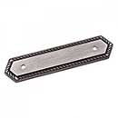 RK International [BP-7813-DN] Solid Brass Cabinet Pull Backplate - Rope - Distressed Nickel Finish - 5" L - 3 1/2" Centers