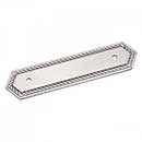 RK International [BP-7813-P] Solid Brass Cabinet Pull Backplate - Rope - Satin Nickel Finish - 5" L - 3 1/2" Centers