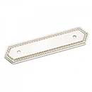 RK International [BP-7813-PN] Solid Brass Cabinet Pull Backplate - Rope - Polished Nickel Finish - 5" L - 3 1/2" Centers