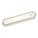 RK International [BP-7813-PN] Solid Brass Cabinet Pull Backplate - Rope - Polished Nickel Finish - 5&quot; L - 3 1/2&quot; Centers