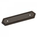 RK International [BP-7813-RB] Solid Brass Cabinet Pull Backplate - Rope - Oil Rubbed Bronze Finish - 5" L - 3 1/2" Centers