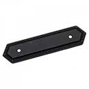 RK International [BP-7814-BL] Solid Brass Cabinet Pull Backplate - Rope Bow - Black Finish - 5" L - 3" Centers