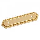 RK International [BP-7814] Solid Brass Cabinet Pull Backplate - Rope Bow - Polished Brass Finish - 5" L - 3" Centers