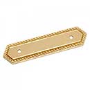 RK International [BP-7814] Solid Brass Cabinet Pull Backplate - Rope Bow - Polished Brass Finish - 5&quot; L - 3&quot; Centers