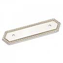 RK International [BP-7814-PN] Solid Brass Cabinet Pull Backplate - Rope Bow - Polished Nickel Finish - 5" L - 3" Centers
