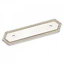 RK International [BP-7814-PN] Solid Brass Cabinet Pull Backplate - Rope Bow - Polished Nickel Finish - 5&quot; L - 3&quot; Centers