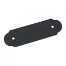 RK International [BP-7818-BL] Solid Brass Cabinet Pull Backplate - Plain Bow - Black Finish - 4 1/2" L - 3" Centers