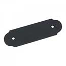 RK International [BP-7818-BL] Solid Brass Cabinet Pull Backplate - Plain Bow - Black Finish - 4 1/2&quot; L - 3&quot; Centers