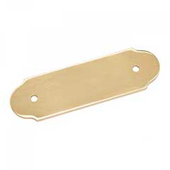 RK International [BP-7818] Solid Brass Cabinet Pull Backplate - Plain Bow - Polished Brass Finish - 4 1/2&quot; L - 3&quot; Centers