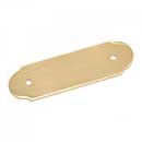 RK International [BP-7818] Solid Brass Cabinet Pull Backplate - Plain Bow - Polished Brass Finish - 4 1/2" L - 3" Centers