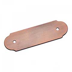 RK International [BP-7818-DC] Solid Brass Cabinet Pull Backplate - Plain Bow - Distressed Copper Finish - 4 1/2&quot; L - 3&quot; Centers