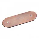 RK International [BP-7818-DC] Solid Brass Cabinet Pull Backplate - Plain Bow - Distressed Copper Finish - 4 1/2" L - 3" Centers