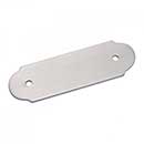 RK International [BP-7818-P] Solid Brass Cabinet Pull Backplate - Plain Bow - Satin Nickel Finish - 4 1/2" L - 3" Centers