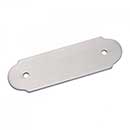 RK International [BP-7818-P] Solid Brass Cabinet Pull Backplate - Plain Bow - Satin Nickel Finish - 4 1/2&quot; L - 3&quot; Centers