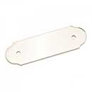 RK International [BP-7818-PN] Solid Brass Cabinet Pull Backplate - Plain Bow - Polished Nickel Finish - 4 1/2" L - 3" Centers