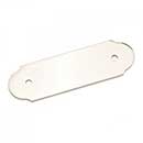 RK International [BP-7818-PN] Solid Brass Cabinet Pull Backplate - Plain Bow - Polished Nickel Finish - 4 1/2&quot; L - 3&quot; Centers