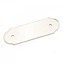 RK International [BP-7818-PN] Solid Brass Cabinet Pull Backplate - Plain Bow - Polished Nickel Finish - 4 1/2&quot; L - 3&quot; Centers