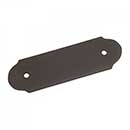 RK International [BP-7818-RB] Solid Brass Cabinet Pull Backplate - Plain Bow - Oil Rubbed Bronze Finish - 4 1/2" L - 3" Centers