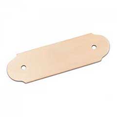 RK International [BP-7818-SB] Solid Brass Cabinet Pull Backplate - Plain Bow - Satin Brass Finish - 3&quot; C/C - 4 1/2&quot; L