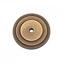 RK International [BP-7821-AE] Solid Brass Cabinet Knob Backplate - Plain Single Hole - Antique English Finish - 1 5/8" Dia.