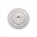 RK International [BP-7821-P] Solid Brass Cabinet Knob Backplate - Plain Single Hole - Satin Nickel Finish - 1 5/8" Dia.