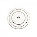 RK International [BP-7821-PN] Solid Brass Cabinet Knob Backplate - Plain Single Hole - Polished Nickel Finish - 1 5/8" Dia.